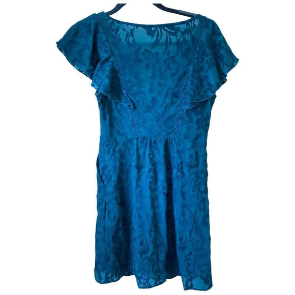 ANTHROPOLOGIE Moulinette Soeurs Ruffle Knit Mini Dress Size 6 - Picture 2 of 7